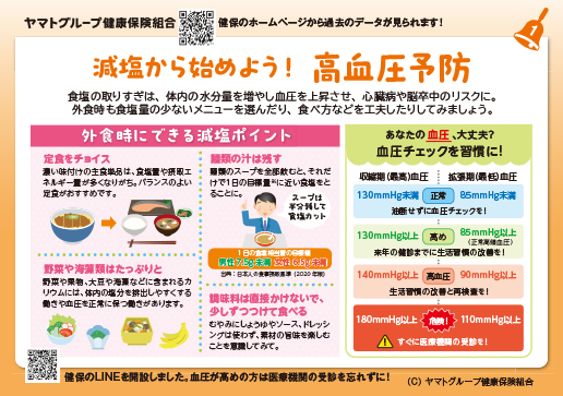 減塩から始めよう！高血圧予防